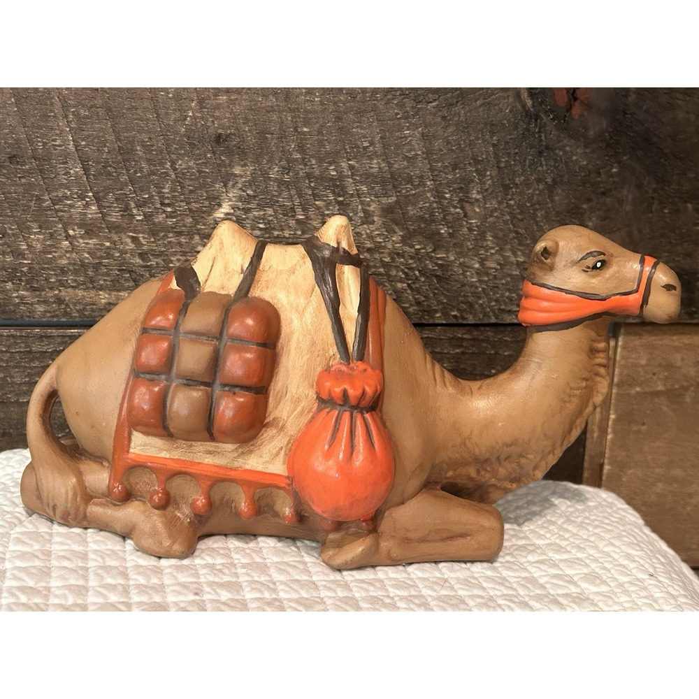 Vintage Holland Mold Nativity CAMEL Laying Christmas Ceramic Figure‎ 1978